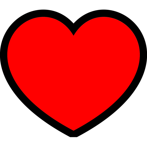 Red heart heart love SVG, PNG icon